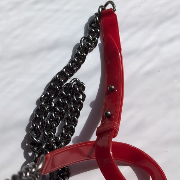 Toyboy Jelly Cherry  Red Quilted Small Chain Shoulder Bag - Picture 3 of 15